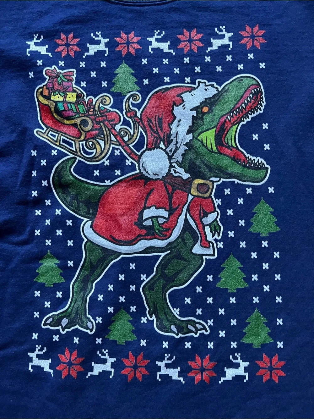 Boy’s XL Dinosaur Holiday Sweater